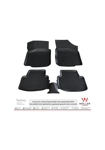 Volkswagen Bora Paspas 1999 2005 Arası 3D Havuzlu Wöller Paspas
