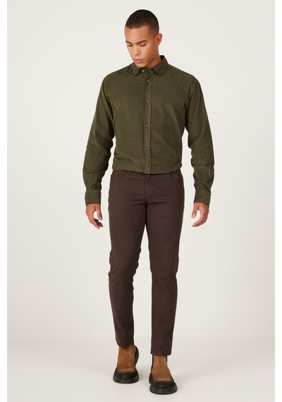 AC&Co / Altınyıldız Classics Erkek Kahverengı Slim Fit Dar Kesim 5 Cepli Desenli Esnek Pantolon Kahverengi AC&Co / Altınyıldız Classics Erkek Kahverengı Slim Fit Dar Kesim 5 Cepli Desenli Esnek Pantolon Kahverengi
