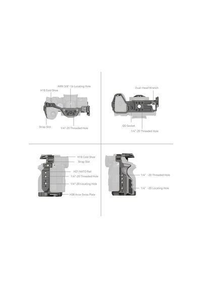 Smallrig 4481 Sony 7r V / 7 Iv / 7s Iıı / 1 / 7r Iv İçin Hawklock Hızlı Çıkarma Kafesi