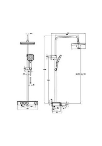 Artema Core Square A47310 Duş Sistemi, Krom Diğer