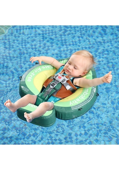 Mambobaby Yüzme Simidi - Avokado, Emniyetli, Gölgelikli Ve Ayak Destekli