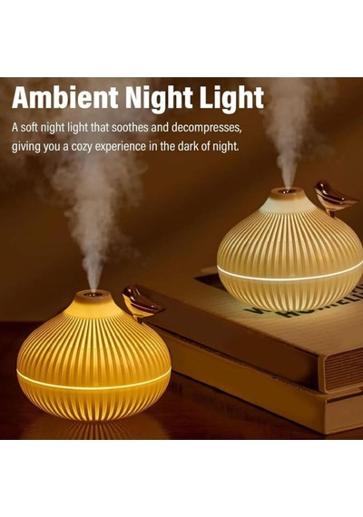 Led Işıklı Şık Tasarımlı Mini Hava Nemlendirici & Difüzör Gece Lambalı Aromaterapi Buhar Makinesi Çok Renkli