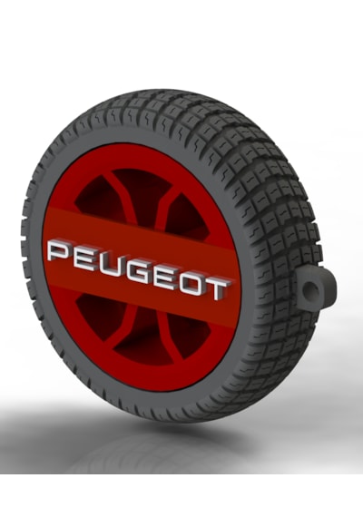 Peugeot Uyumlu Özel Tasarım Anahtarlık - Premium Hafif Ve Dayanıklı Kırmızı