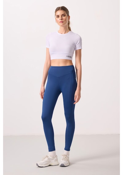 Tommylife Parlament Standart Fit Esnek Performans Kadın Tayt - 94666 Lacivert