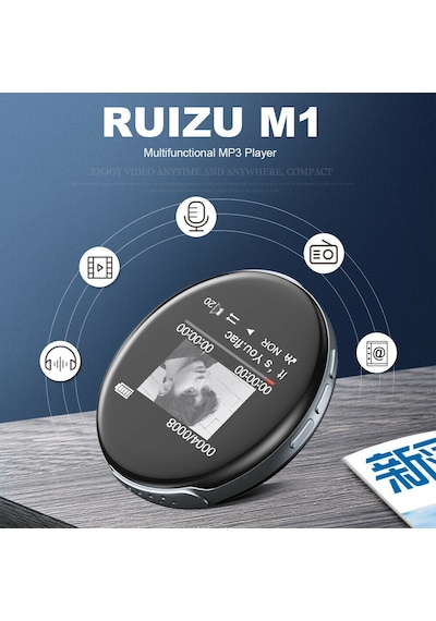 Ruizu M1 Mini Hoparlörlü Bluetooth Mp3 Çalar 16gb