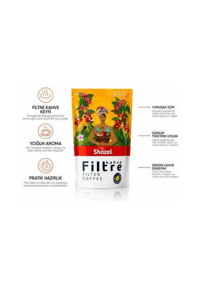 Shazel Özel Harman 250 Gr Öğütülmüş Filtre Kahve