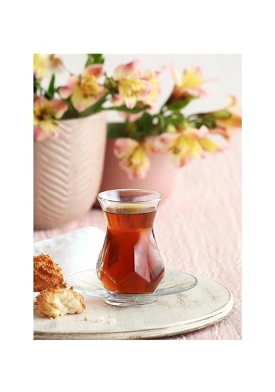 Lav Cam 12'li Alya Çay Seti Çay Bardağı 12 Parça Beyaz 200-249 Ml