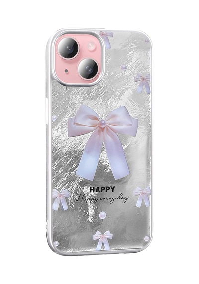 Apple     Uyumlu iPhone 15 Kılıf Desenli Zore Mep Kapak Küçük Fiyonk