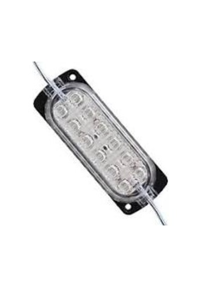 12v 2.4w Mavi-kırmızı 2 Sıra Geniş Kasa Çkr Modül Led 5 Adet Mavi - Kırmızı