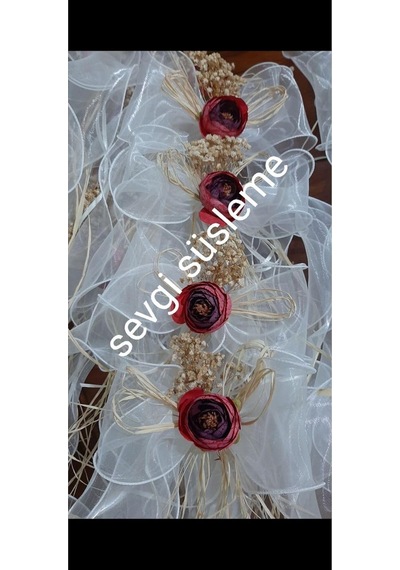 Sevgi Süsleme 5 Adet Organze Tüllü Valiz,bohça,konvoy Süsü Pudra,pembe,mor 3+ Yaş