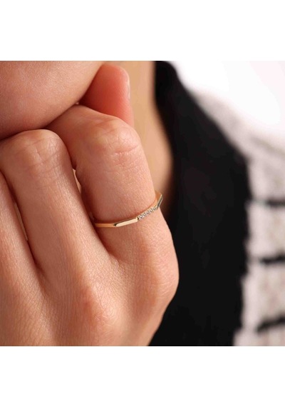 Altın Yüzük Single Form T12885 Renkli