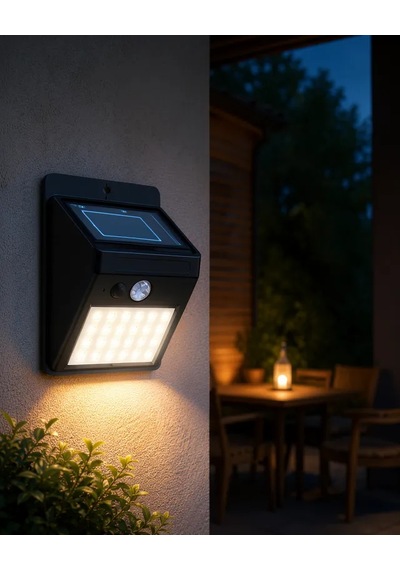 Astraltech Güneş Enerjili 20 Led Hareket Sensörlü Lamba Ip65 Su Geçirmez
