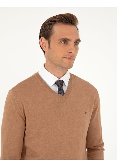 Pierre Cardin Erkek Camel Melanj Kazak /triko 50296622-vr122 Camel Melanj