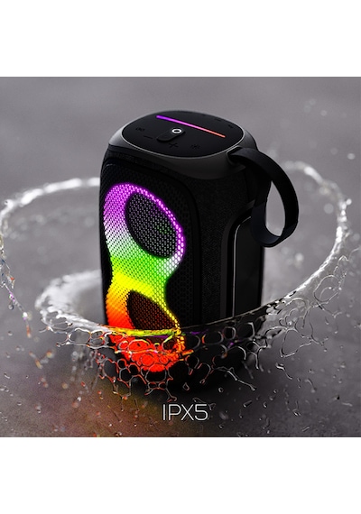 Lenyes S865 Luminous Serisi Su Geçirmez Çoklu Giriş Rgb Işıklı Tws Bluetooth Hoparlör V5.3 40w Siyah
