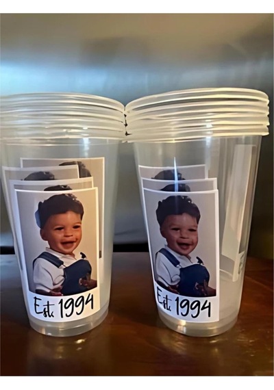 Kişiye Özel Plastik Parti Bardakları Doğum Günü Süsleme 10 Adet 0