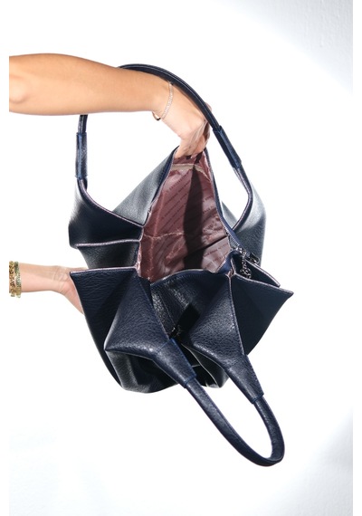 Luvishoes Rally Lacivert Grain Kadın Omuz Cantası Lacivert