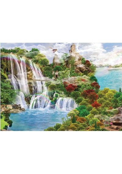 Blue Focus 1000 Parça Orman Ve Şelale Puzzle