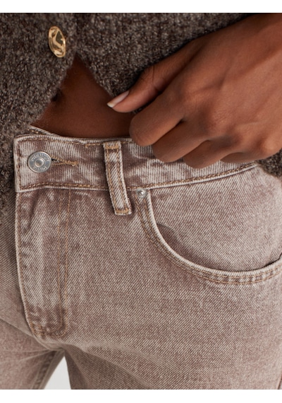 Dilvin 72034 Kar Yıkama Renkli Denim Pantolon-kahve Kahve
