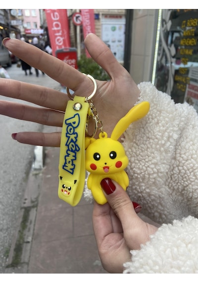 Sevimli Pokemon Kulakları Hareketli Anahtarlık-2767