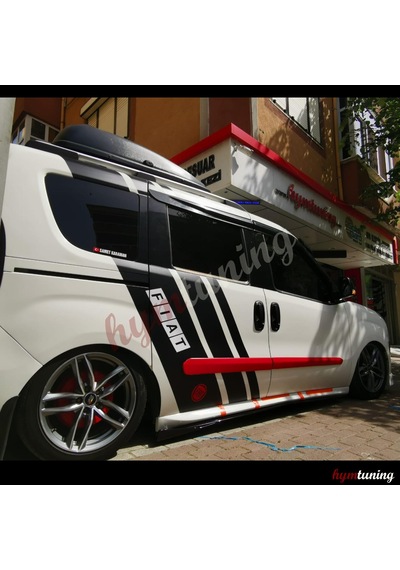 Fiat Doblo 2015 Sonrası Yan Marşpiyel Takımı - Boyasız Abs Plastik