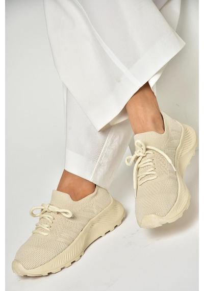 Fox Shoes U239004004 Bej Kumaş Spor Ayakkabı Sneakers Bej-kumaş Bej