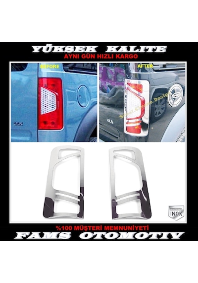 Ford Connect Krom Stop Çerçeve 2 Prç. 2009-2014 Arası P. Çelik