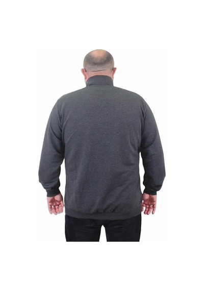 Starbattal Büyük Beden Basic Mevsimlik Fermuarlı Sweatshirt 22750 Antrasıt-Antrasıt Antrasit Starbattal Büyük Beden Basic Mevsimlik Fermuarlı Sweatshirt 22750 Antrasıt-Antrasıt Antrasit