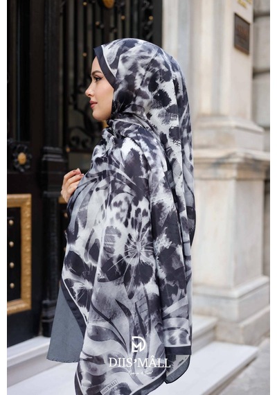 Mimiyum Sarmaşık Leopar Şal Siyah