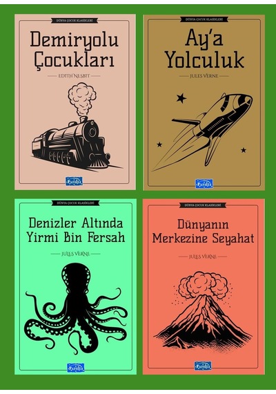 Ortaokul 5.ve 6.sınıflar İçin Dünya Çocuk Klasikleri Seti 4 Kitap