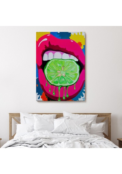 Pop Art, Sokak Sanatı Renkli Dekoratif Duvar Tablosu-6127 70 X 100