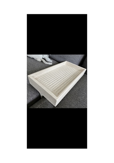 Koltuk Arası Tepsi Organizer Kumanda Standi 25x14 Cm Mermer Desen Mermer Desen
