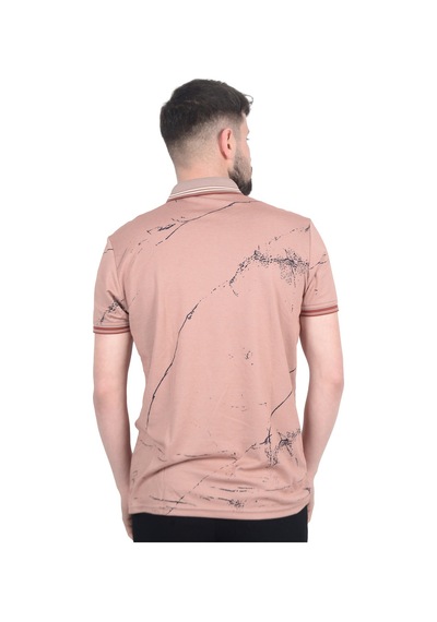 Cengiz İnler Baskı Desenli Erkek Polo Yaka  T-shirt