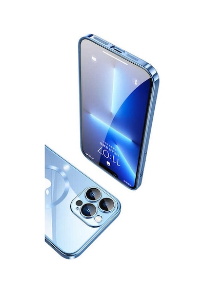 Zeyline Apple Uyumlu iPhone 13 Pro Wireless Şarj Özellikli Sert Pc Zore Riksos Magsafe Kapak-rose Gold