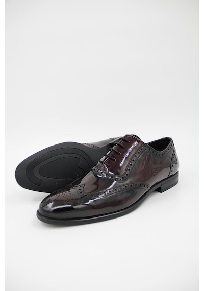 Luciano Bellini 202-1 Erkek Rugan Ayakkabı - Bordo-bordo