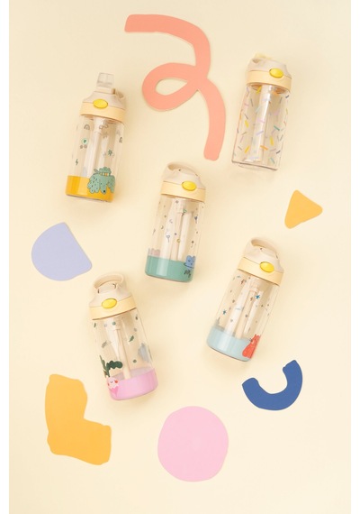 The Cotton Cloud - Dancing Hearts 480ml Tritan Gizli Pipetli Suluk Çok Renkli