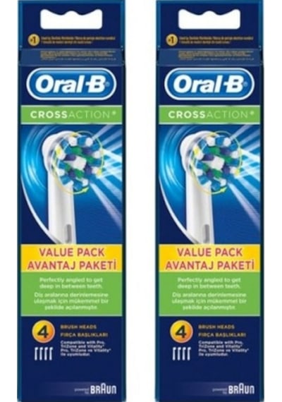 Oral-B Diş Fırçası Yedek Başlığı Cross Action 2 x 4'lü