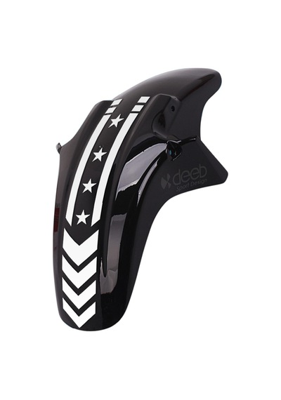 Motosiklet Çamurluk Yıldız Sticker Mat Beyaz - 2 ADET
