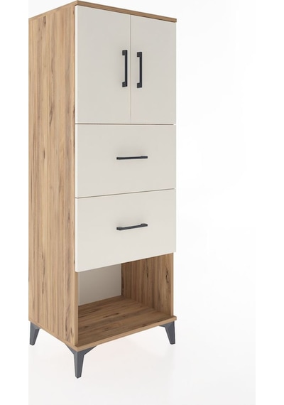 Hyperion Dolap 2 Raflı 2 Çekmeceli 2 Kapaklı 60x44x163 Çam-ay... Çam