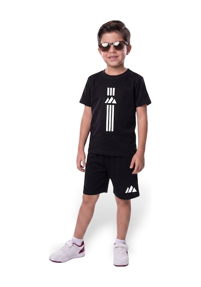 Minik Motion 2'li Set Kısa Kollu Tshirt Ve Şortlu Çocuk Minikmotion Alt Üst Takım Siyah-yeşil Minik Motion 2'li Set Kısa Kollu Tshirt Ve Şortlu Çocuk Minikmotion Alt Üst Takım Siyah-yeşil