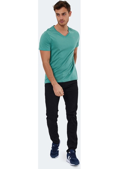 Slazenger RIVALDO Erkek V Yaka Yeşil Tişört