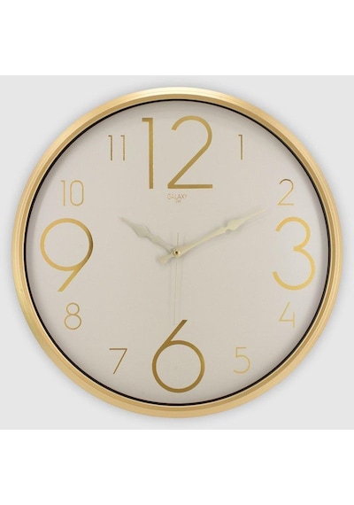 Galaxy Premium Serisi Sessiz Akar Latin Rakamlı Özel Modern Kadran 50 Cm Duvar Saati Gold