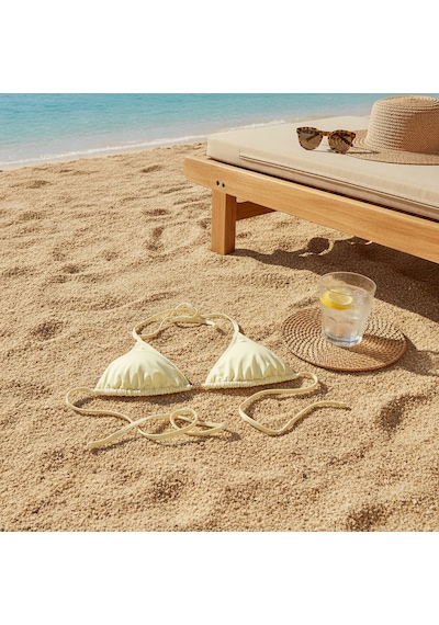 Bonbon Kadın Plaj Giyim Sarı Renk Boyundan Bağlamalı Bikini Üst Bb2625