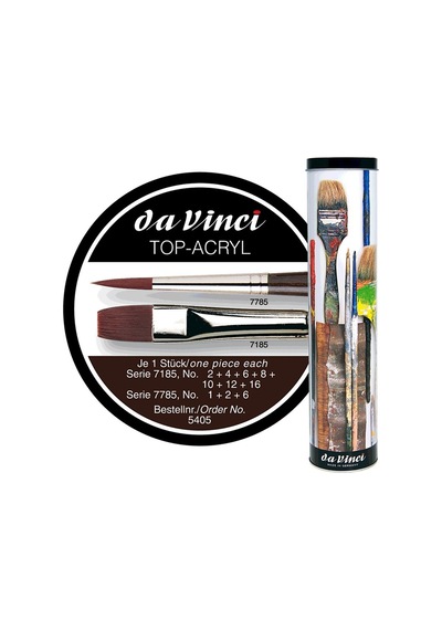 Da Vinci : Top Acryl Metal Kutulu Akrilik Ve Yağlı Boya Fırça Seti : Seri 5405