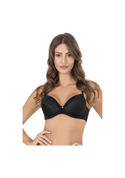 Le Jardin Kadın Siyah Diana Desteksiz Dolgusuz Balenli Telli Soft Cup Sütyen 9700 Siyah