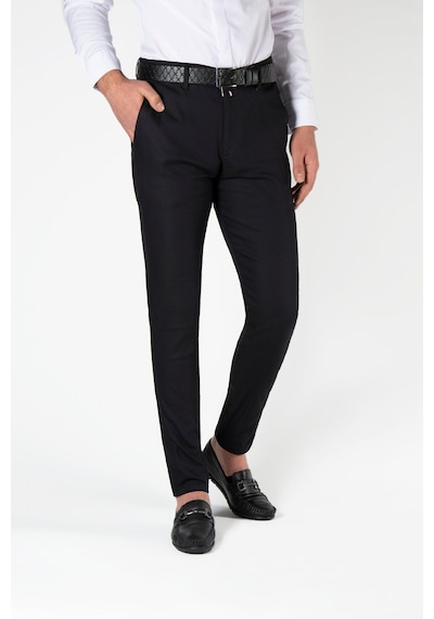 Terapi Men Siyah Slim Fit Pamuklu İtalyan Kesim Pantolon Siyah