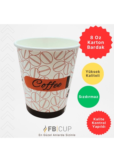 Fb Cup 8 Oz Karton Bardak 1.000 Adet Sızdırmaz