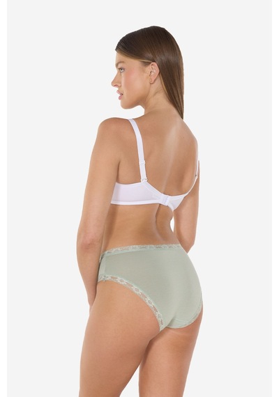 Malabadi Kadın Yeşil 2 Li Paket Extra Yumuşak Micro Modal Dantelli Slip Külot 700