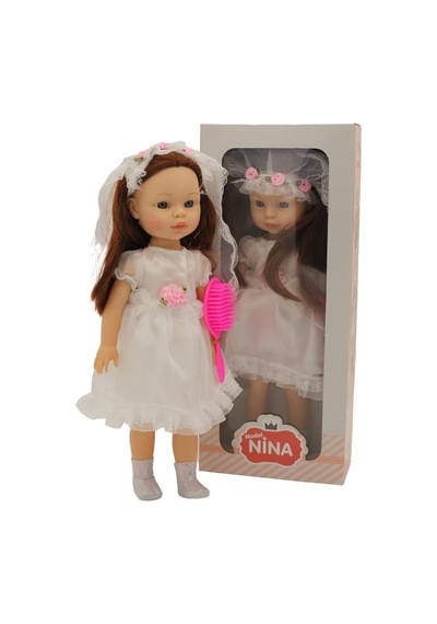 40 Cm Beyaz Elbiseli Model Nina Bebek