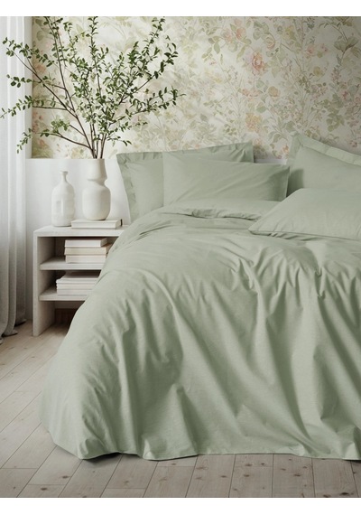 Cotton Box Plain Çift Kişilik Nevresim Takımı Adaçayı Görsel