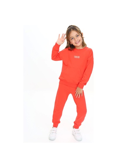 Toontoy Kids Toontoy Kız Çocuk 2'li Takım Nakış Baskılı Bisiklet Yaka Cepli Sweatshirt & Beli Paçası Ribanalı Jogger Eşofman Altı - 2 İplik Nar Çiçeği Toontoy Kids Toontoy Kız Çocuk 2'li Takım Nakış Baskılı Bisiklet Yaka Cepli Sweatshirt & Beli Paçası Ribanalı Jogger Eşofman Altı - 2 İplik Nar Çiçeği